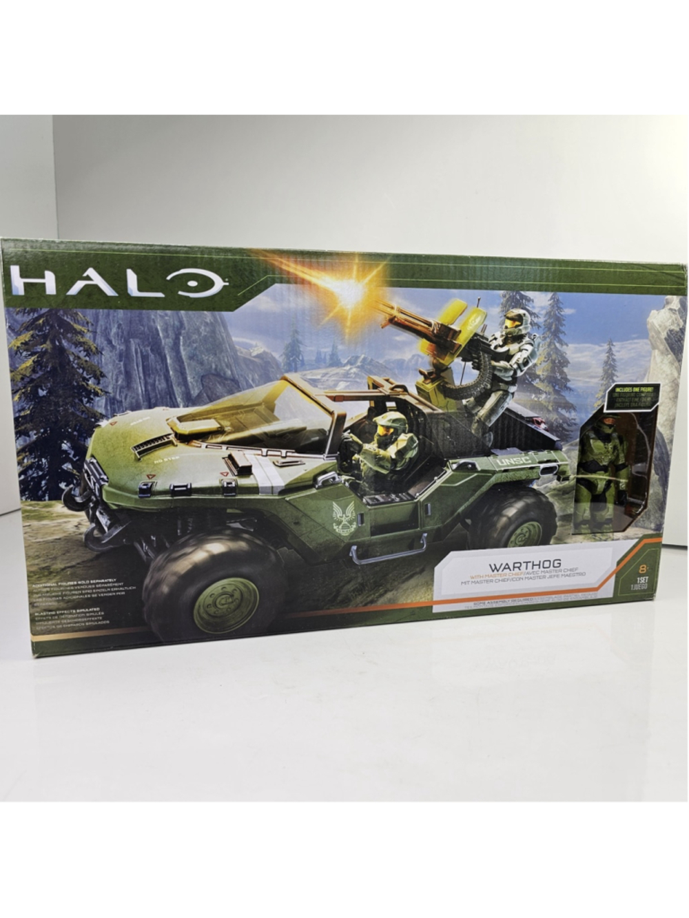 SEALED Halo Infinite WARTHOG VEHICLE World of Halo Scale w/4in Master Chief NEW